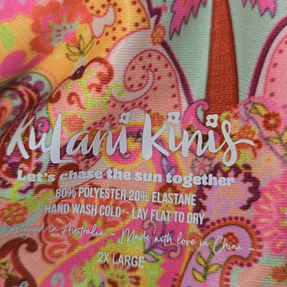Kulani Kinis Multicolor Tropical Bikini Top - Picture 5 of 5